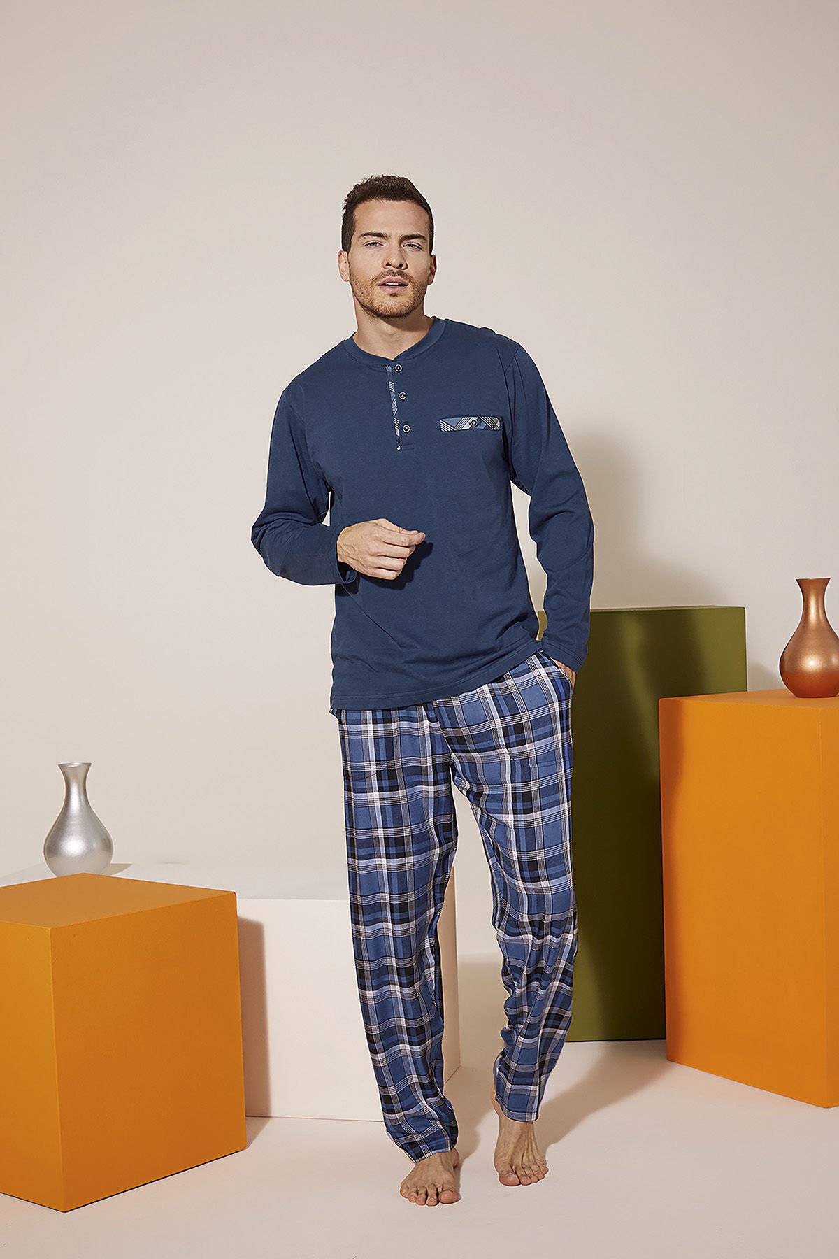 KLY Midi yaka Pijama 9218