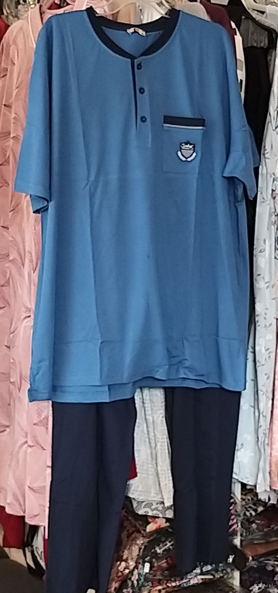 PJS ERKEK YARIM KOL BATTAL PİJAMA