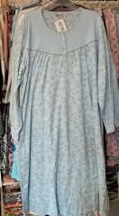 Nena Pamuklu Uzun Kol Gecelik