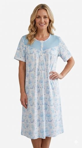 Nena Pamuklu Kısa Kol Gecelik