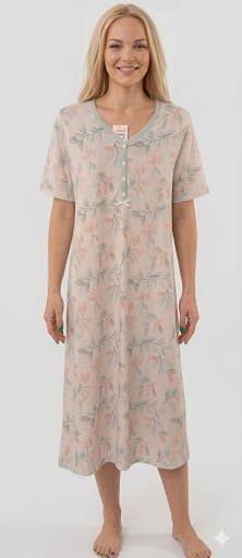 Nena Pamuklu Kısa Kol  gecelik