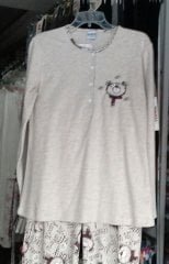 NENA %100 Pamuklu Kalın Penye Pijama
