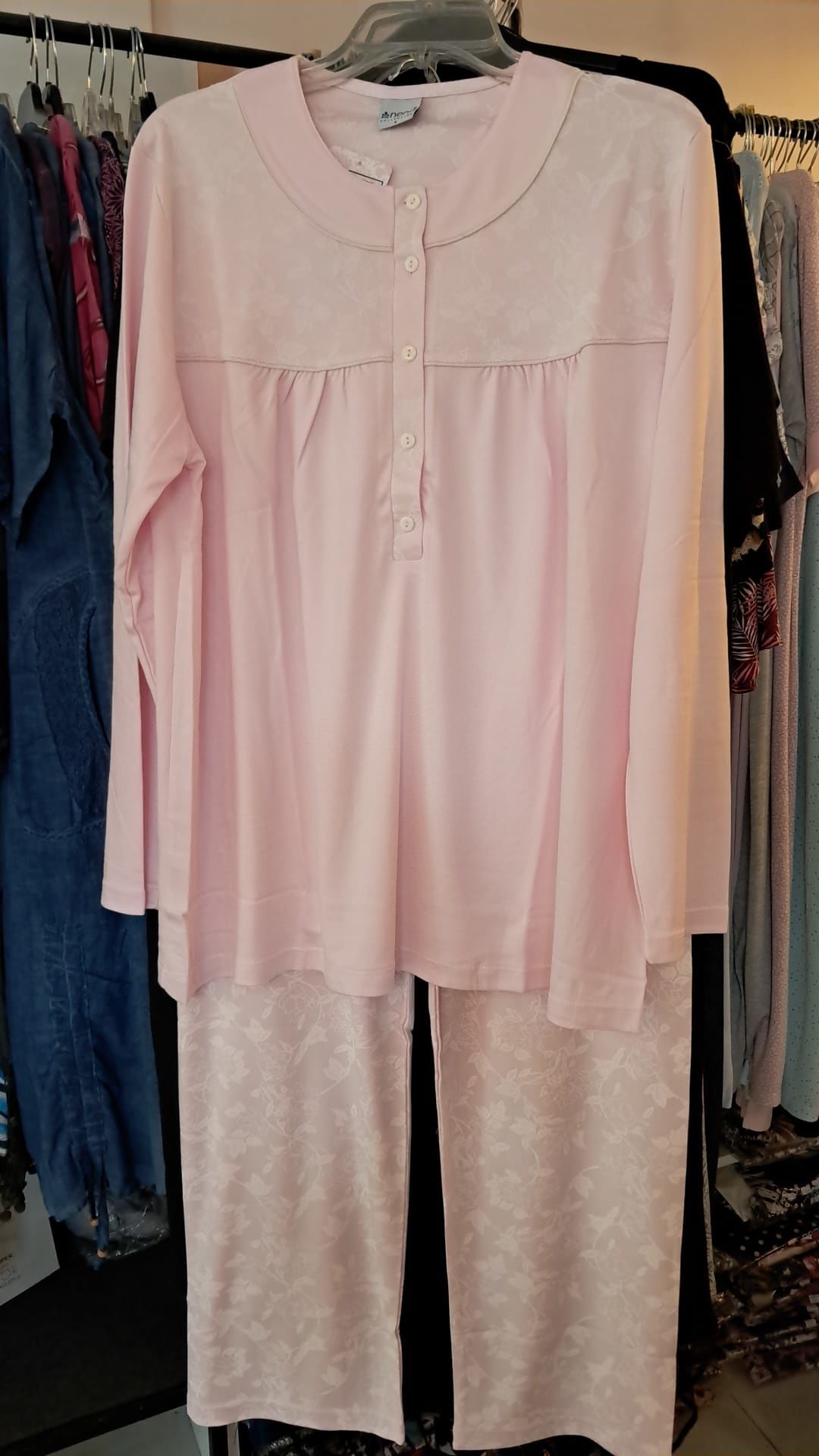 Nena Kate orta kalın robalı pamuklu pijama