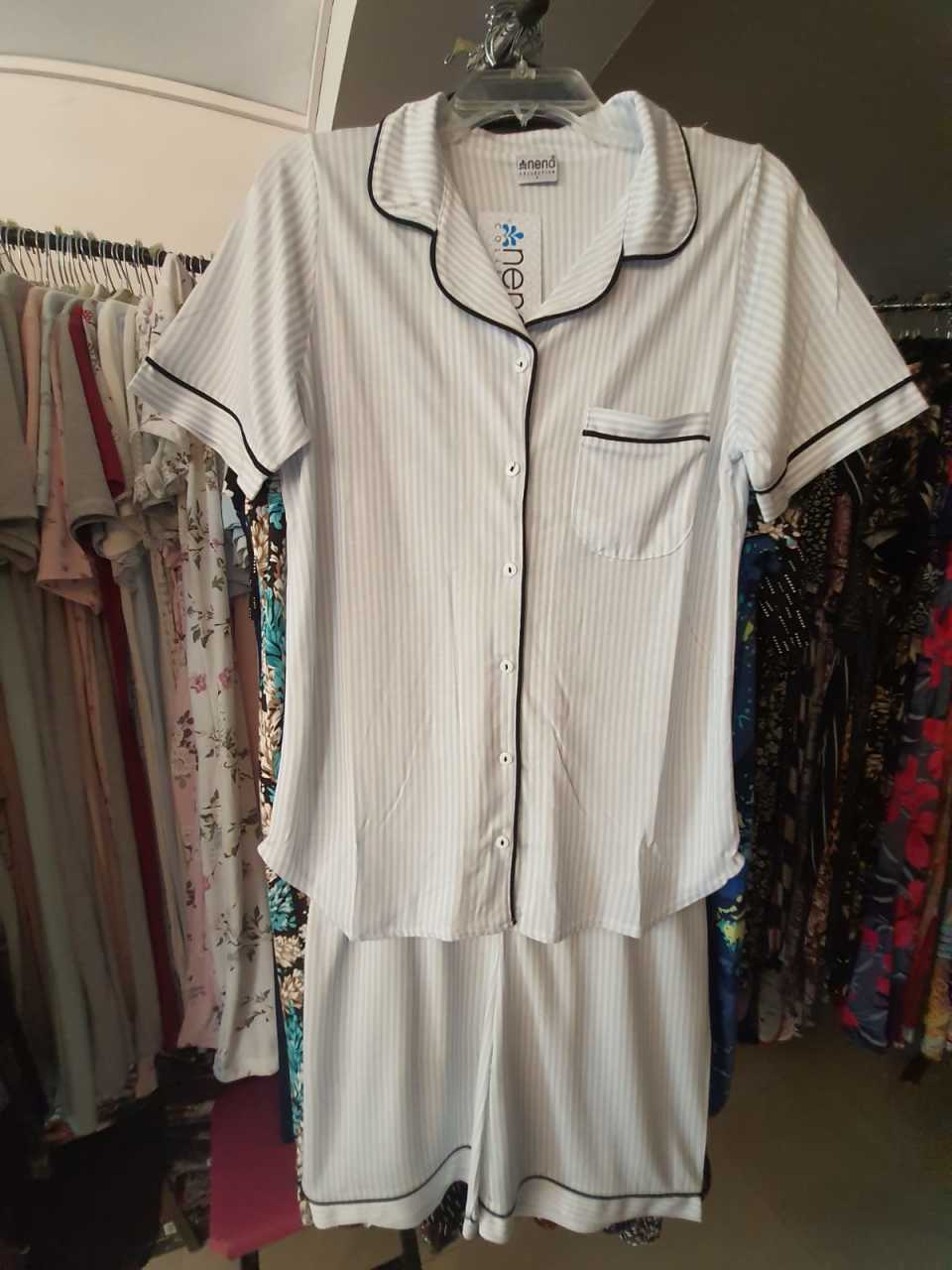 Nena Kısa Kol Önden Düğmeli Pijama