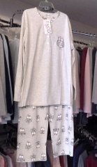 Nena NP338 %100 Pamuklu Kalın Penye Ev Kıyafti Pijama