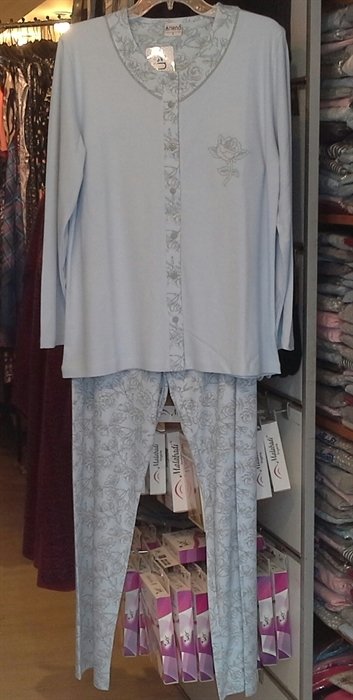 NENA NP 210 Pamuklu Önden Düğmeli Pijama