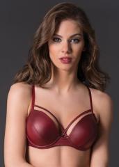 Magic Form 4759 Deri Görünümlü Kumaştan Süngerli Yarım Dolgulu Sütyen