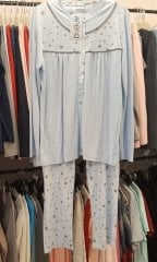 NENA NP 219 Önden Düğmeli Pamuklu Pijama