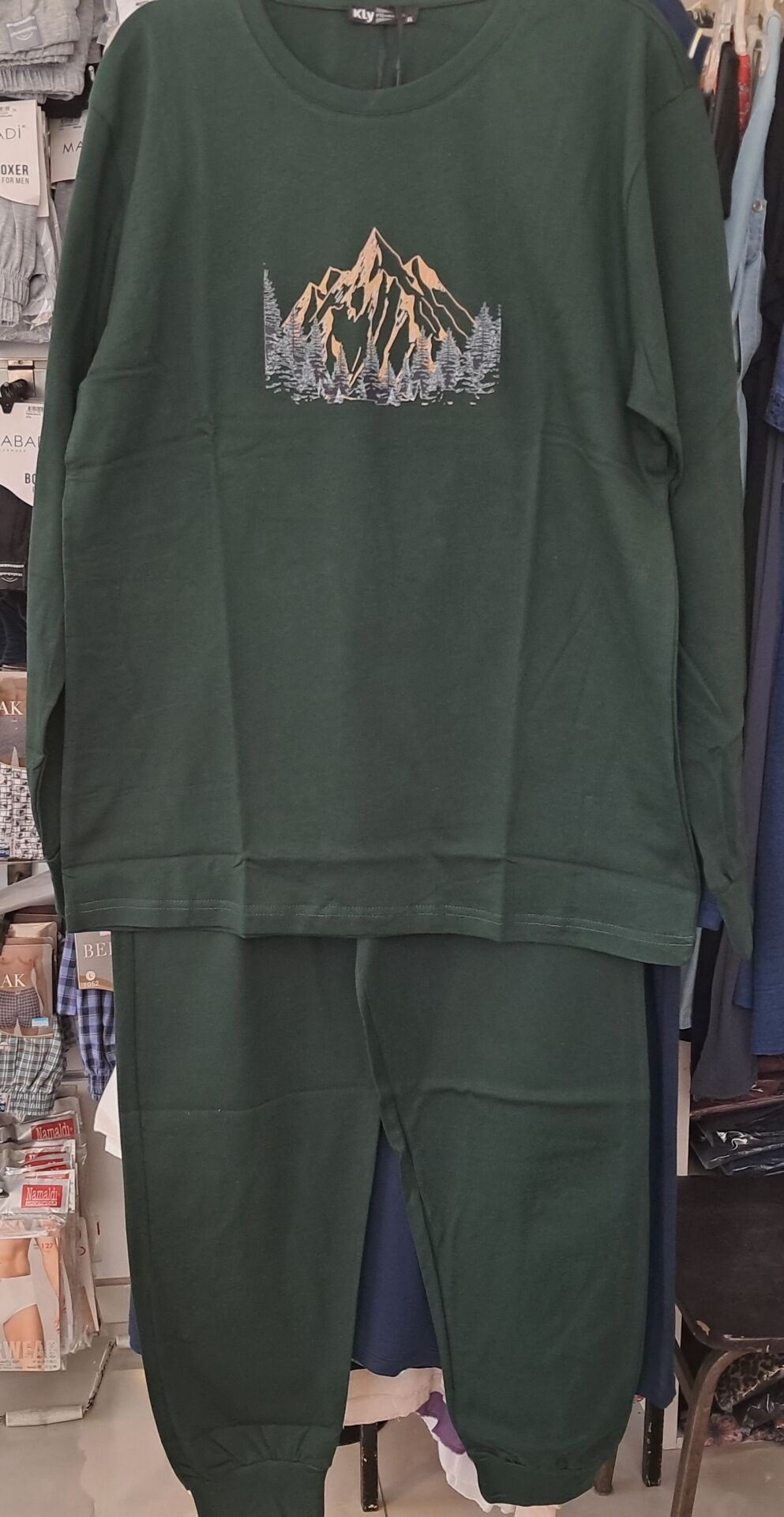 KLY Pamuklu Kol v Paça Lastikli Erkek Pijama